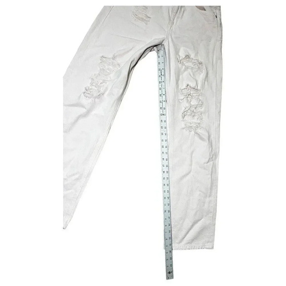 Aeropostale 90s BAGGY Super High-Rise Straight Ripped Jeans Size 4R Baby Pink - Picture 6 of 7